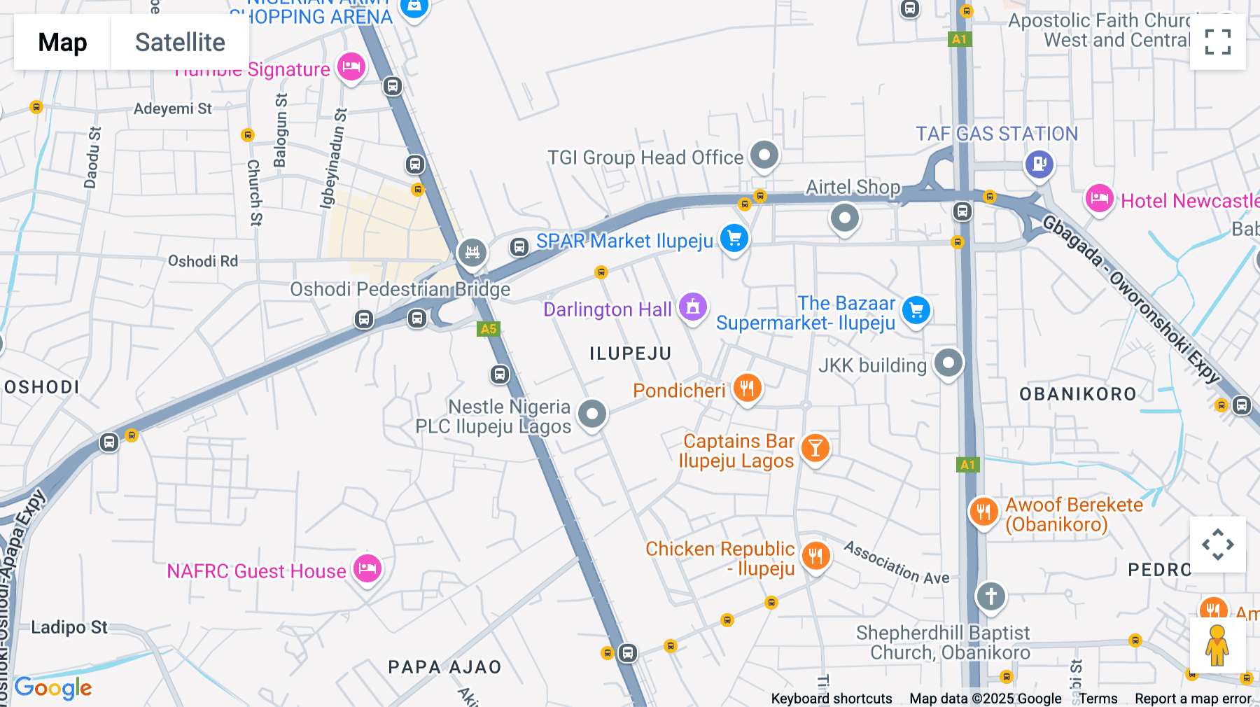 Click for interative map of Ilupeju, Lagos