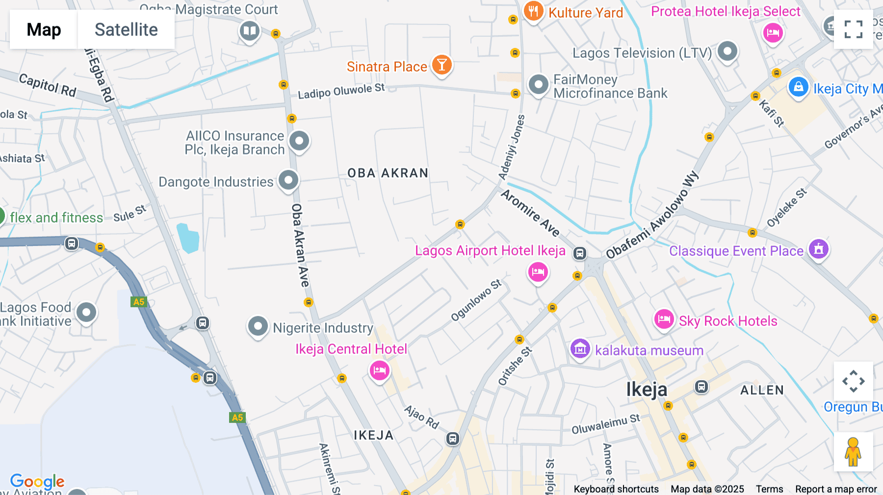 Click for interative map of 30 Adeniyi Jones, Ikeja, Lagos