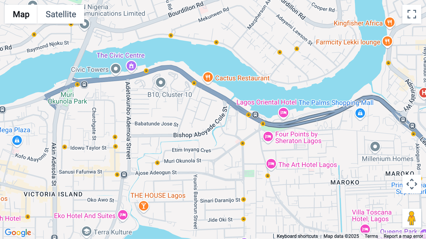 Click for interative map of 927/928 Bishop Aboyade Cole St, Victoria Island, 3rd Floor, Mansard Place, Lagos