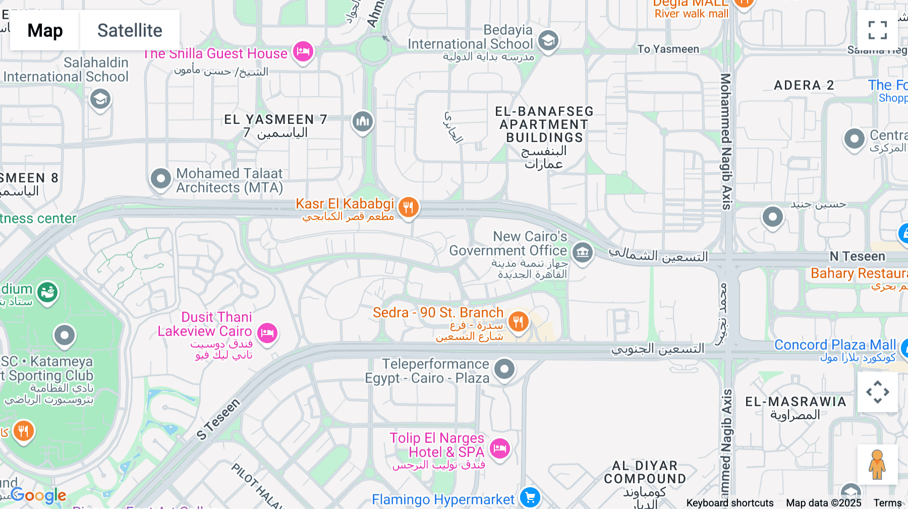 Click for interative map of 243 North Teseen Street, W-51 Mall, Cairo