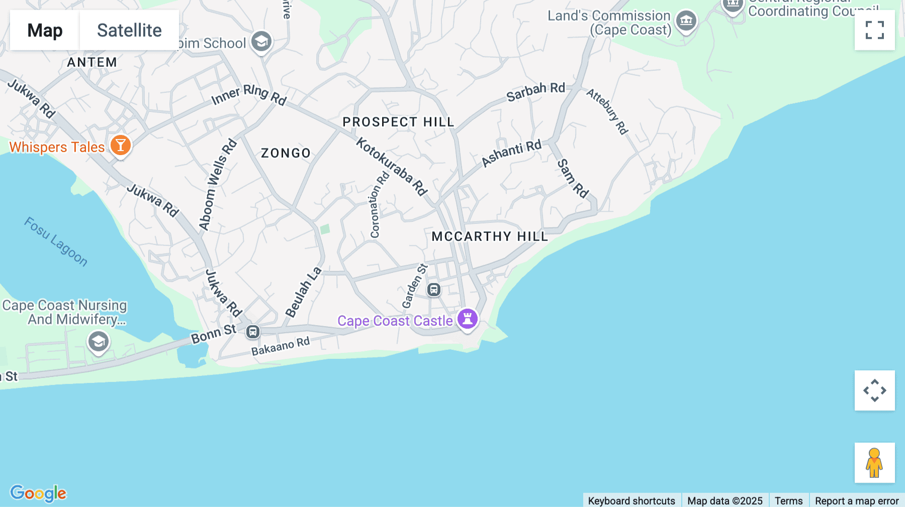Click for interative map of John Evans Mills Avenue, Kingsway, CC-008-5597, Cape Coast