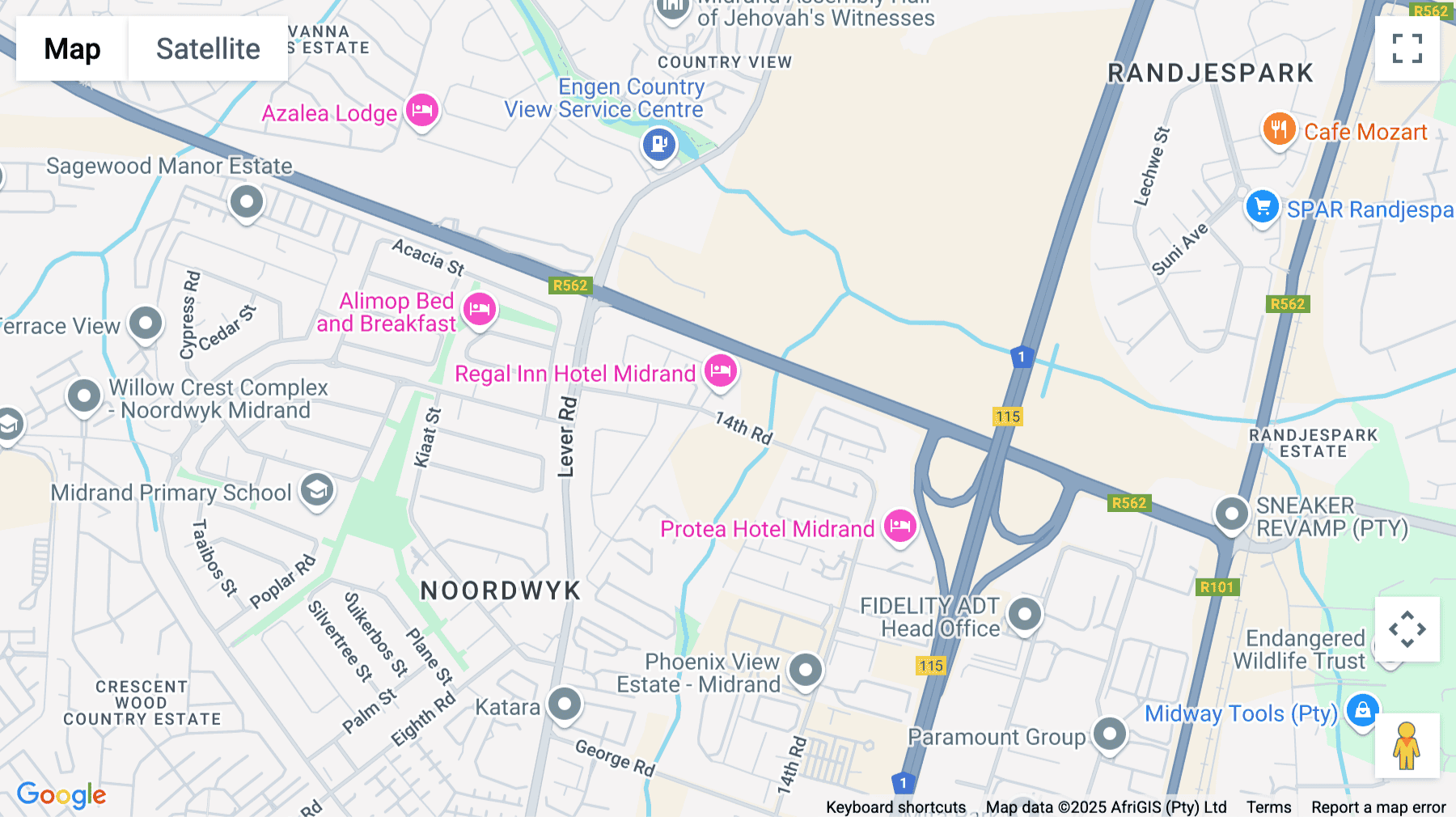 Click for interative map of 208 Coubrough Rd, Noordwyk, Midrand