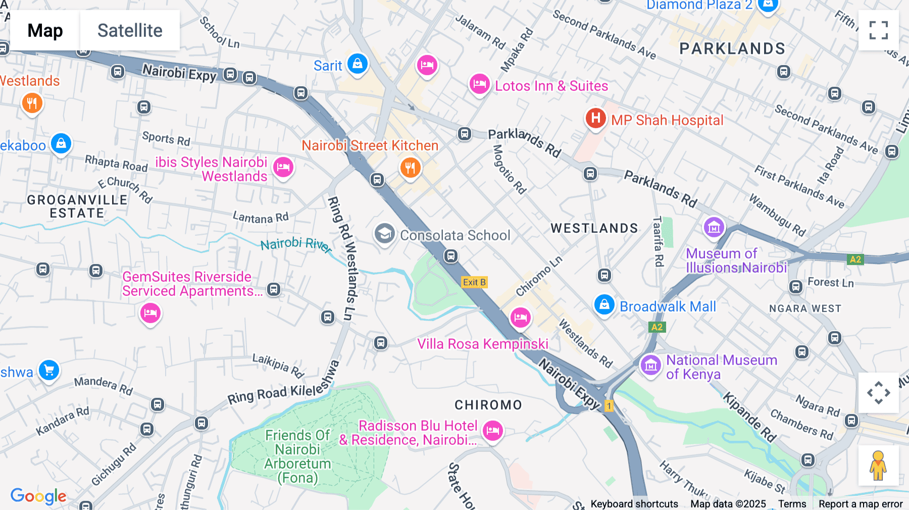 Click for interative map of 7th floor Block 1, Eden Square Complex, Chiromo Road, Westlands, Nairobi