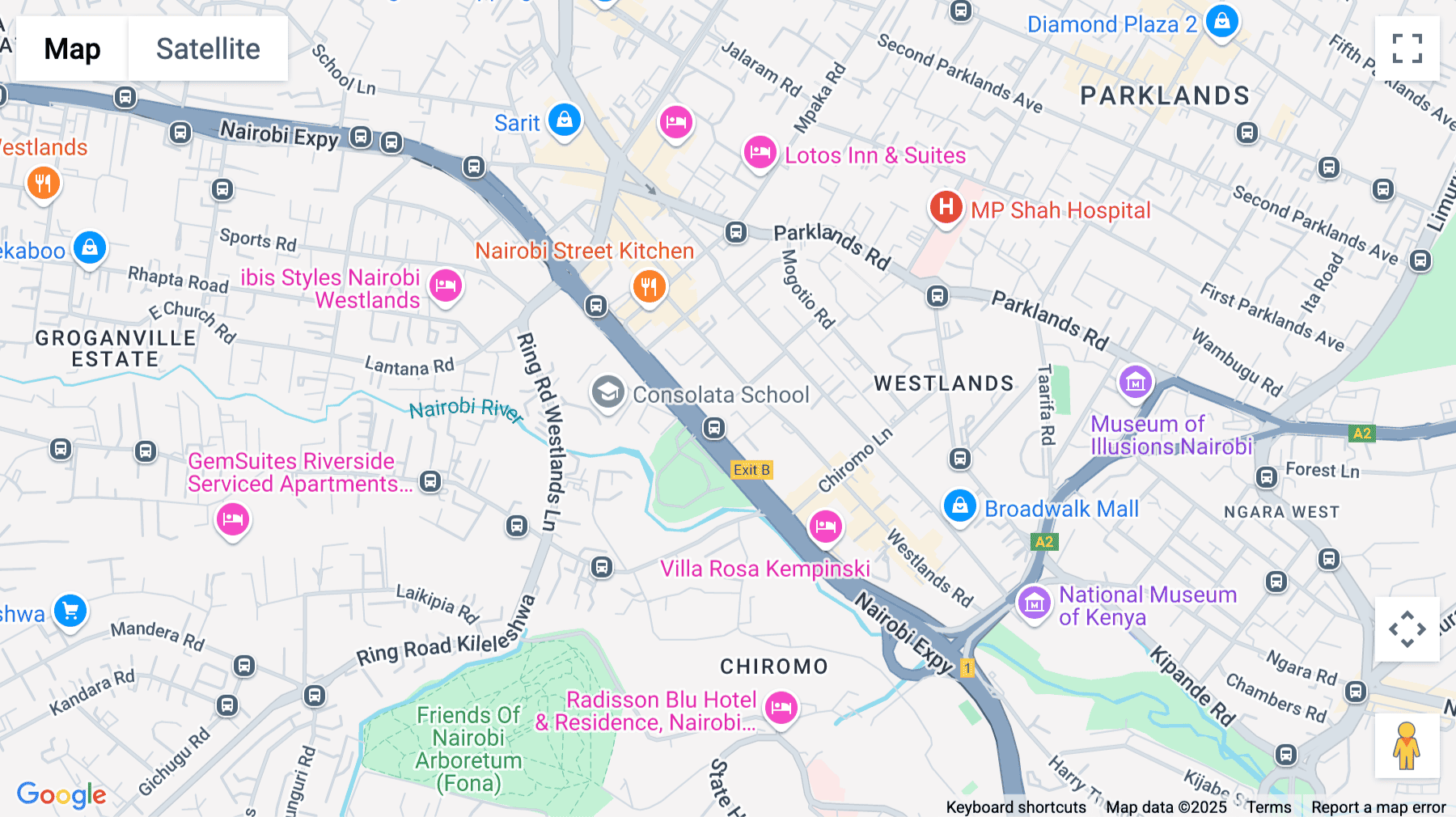 Click for interative map of 10th floor East Wing, Riverside Square, 104 Riverside Drive, Nairobi
