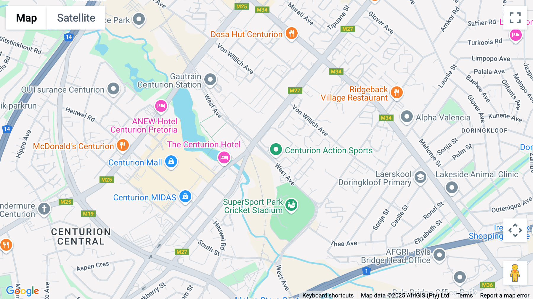 Click for interative map of 272, West Avenue, Die Hoewes, Centurion
