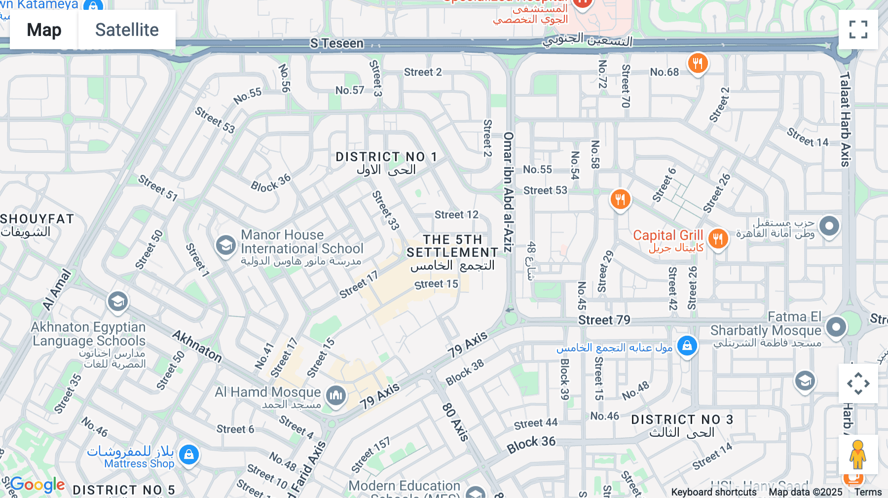 Click for interative map of Plot no.140, Redcon Building, First Floor, Banks District, First Cluster, Fifth Settlement, Cairo