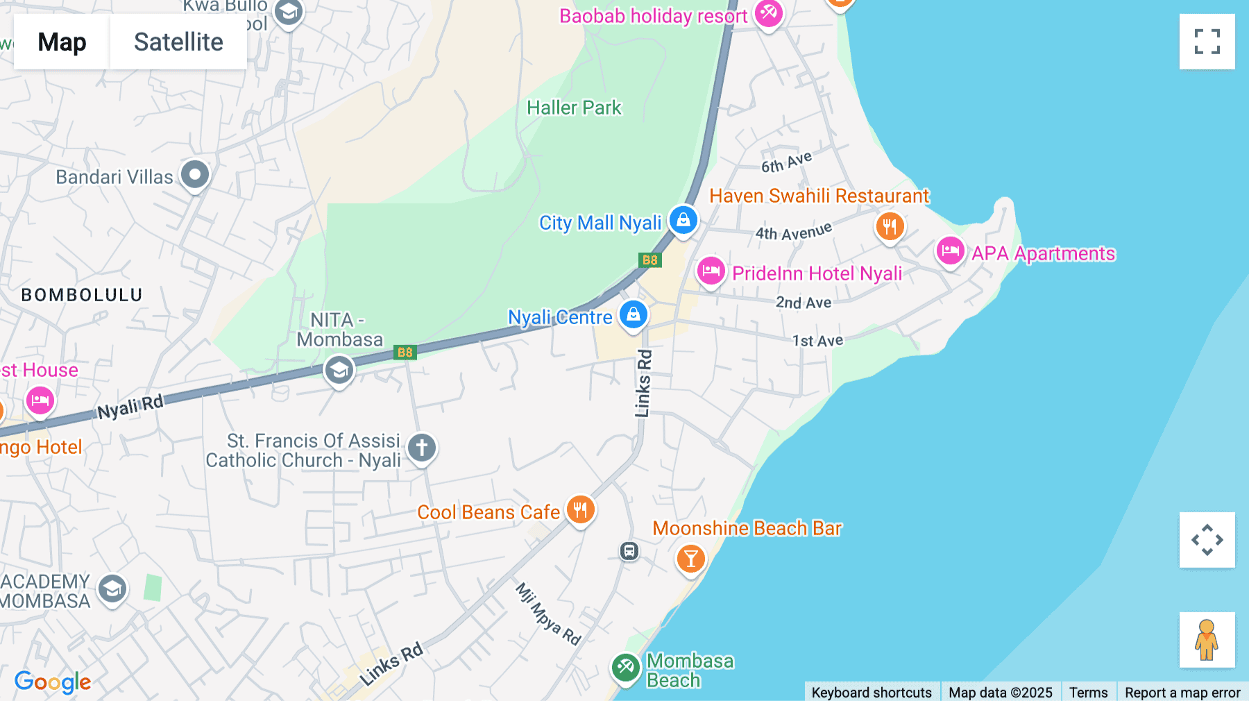 Click for interative map of Nyali, Links Road, Mombasa City Mall, 4th Floor, Mombasa