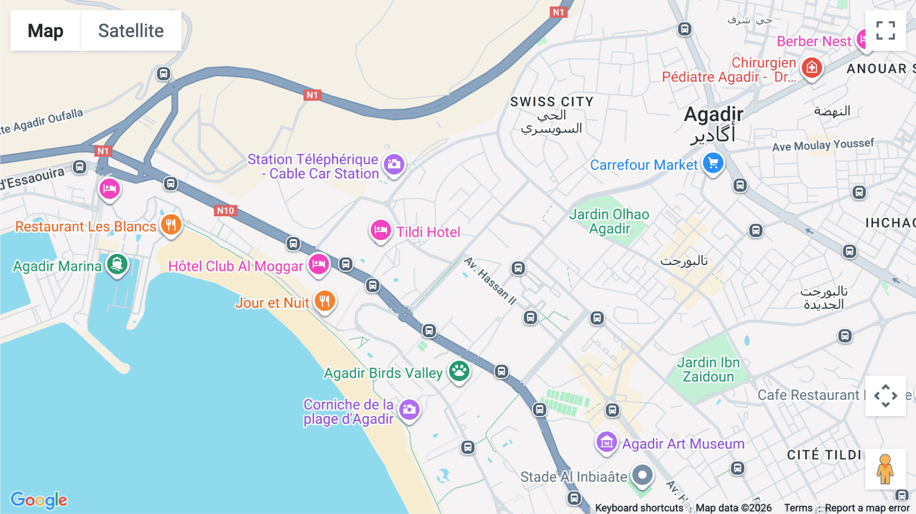 Click for interative map of Impasse Avenue Général Kettani, Office 4, Agadir