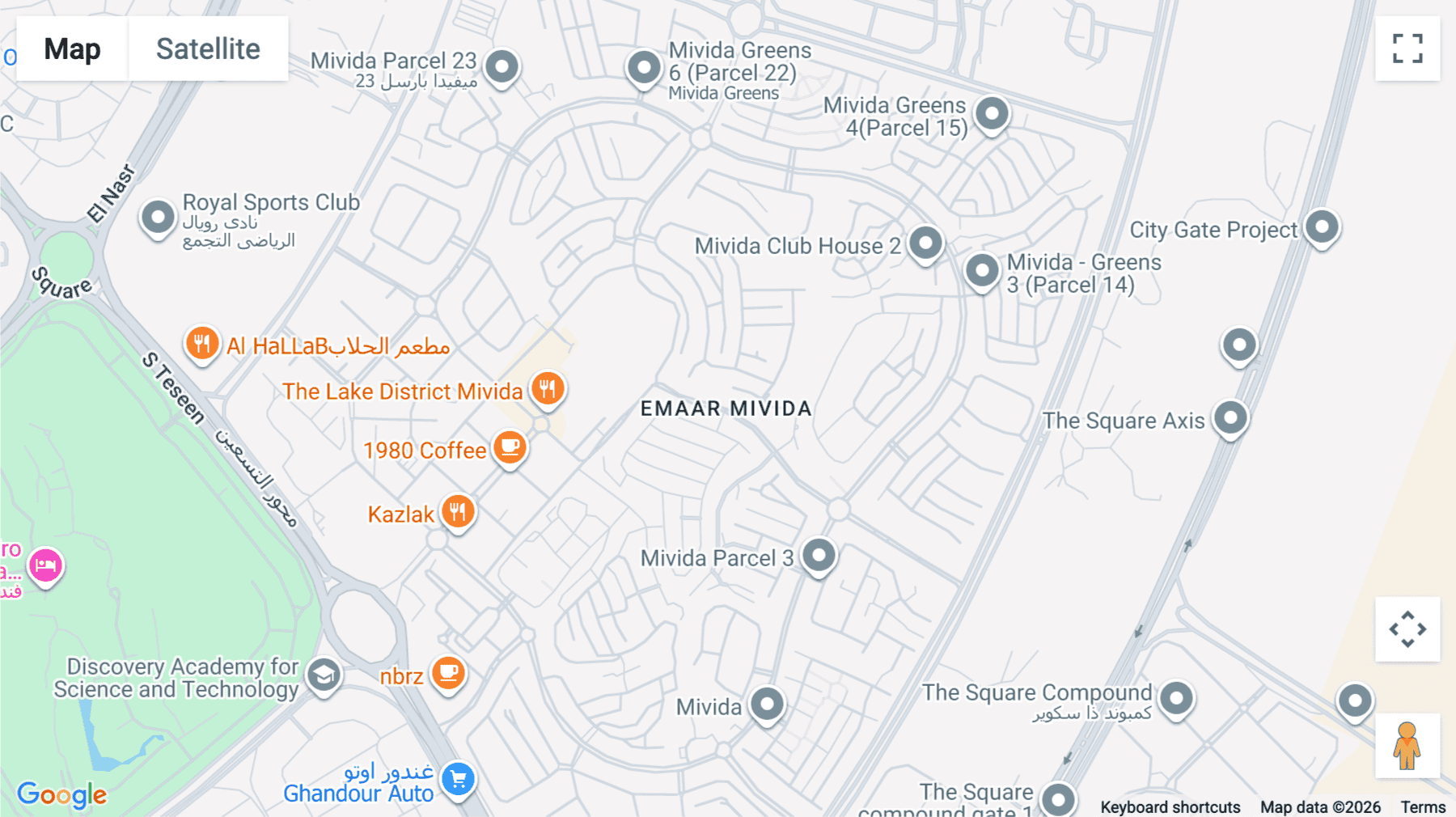 Click for interative map of B01, Mivida New Business Park, Mivida, New Cairo