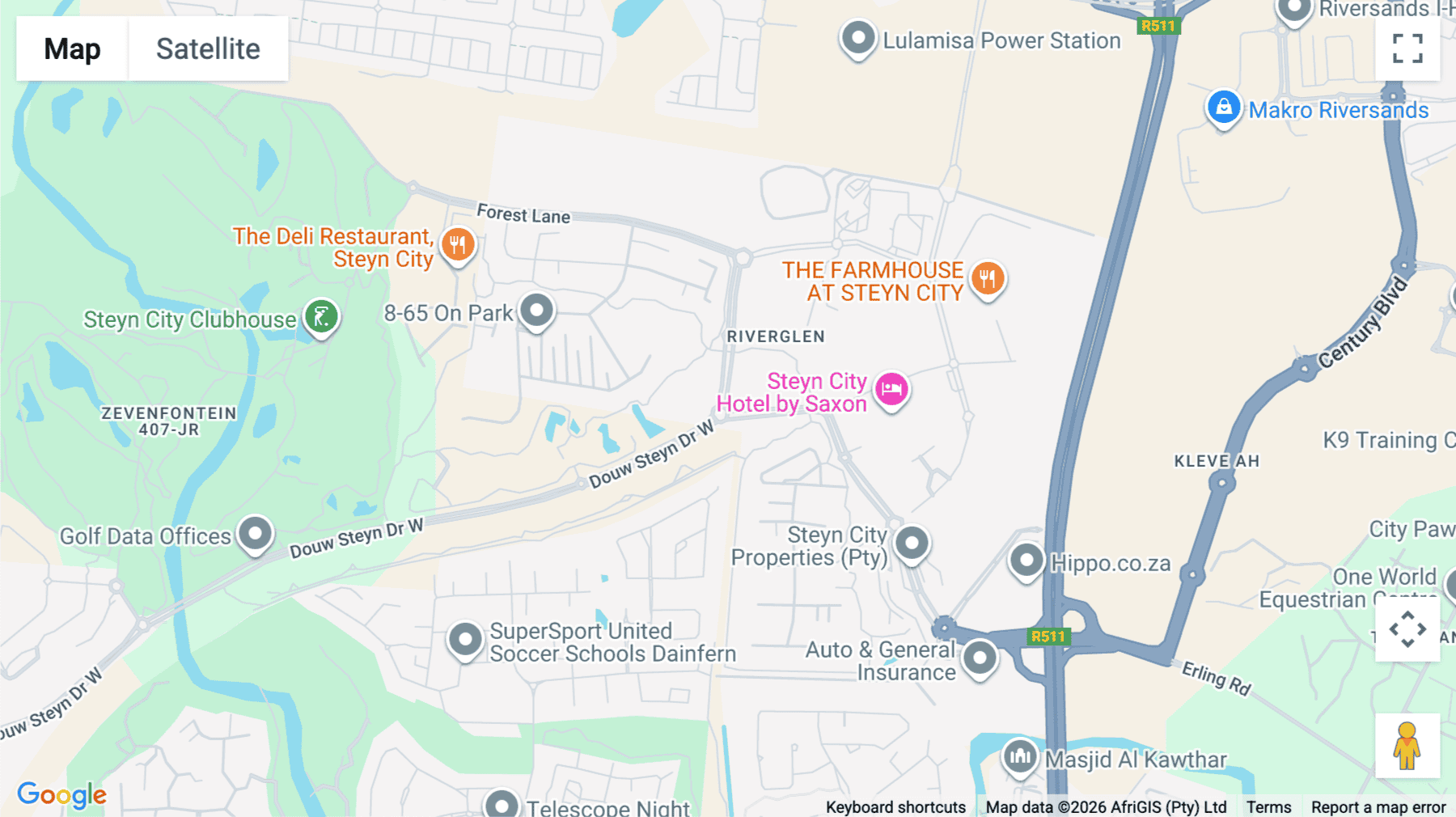 Click for interative map of Office Block B, Ground Floor, Capital Park, Central Lane, Steyn City, Riverglen, Johannesburg