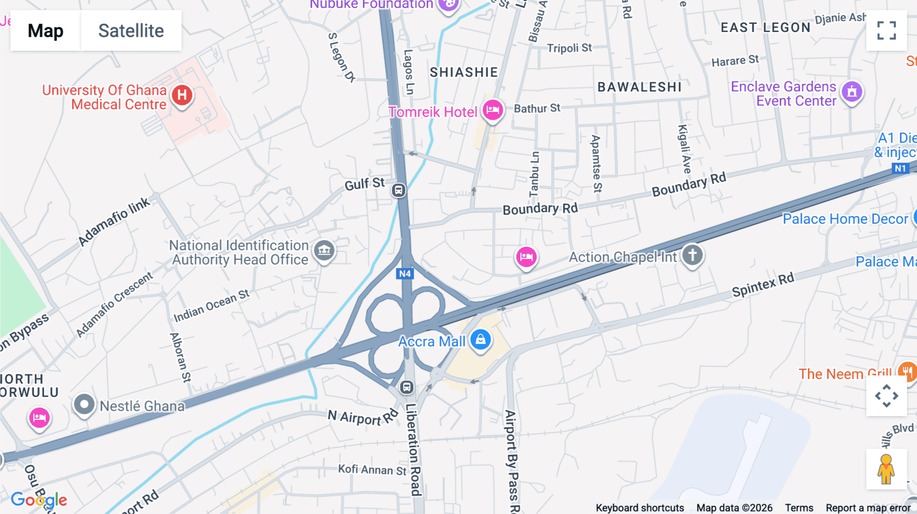 Click for interative map of Boundary Road, Ayawaso, Accra
