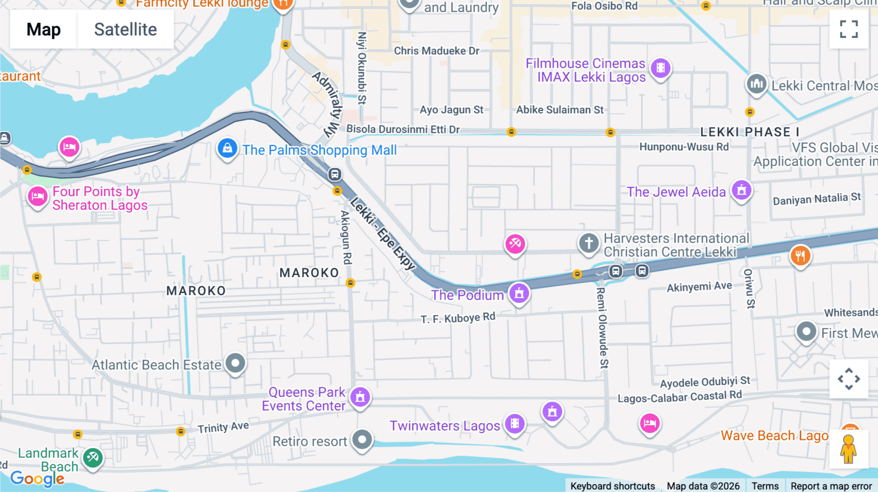 Click for interative map of Block 94 Plot 5, The Providence Street, Lekki Phase 1, Eti-Osa, MHQ Spaces, 1st & 2nd floor, Lagos