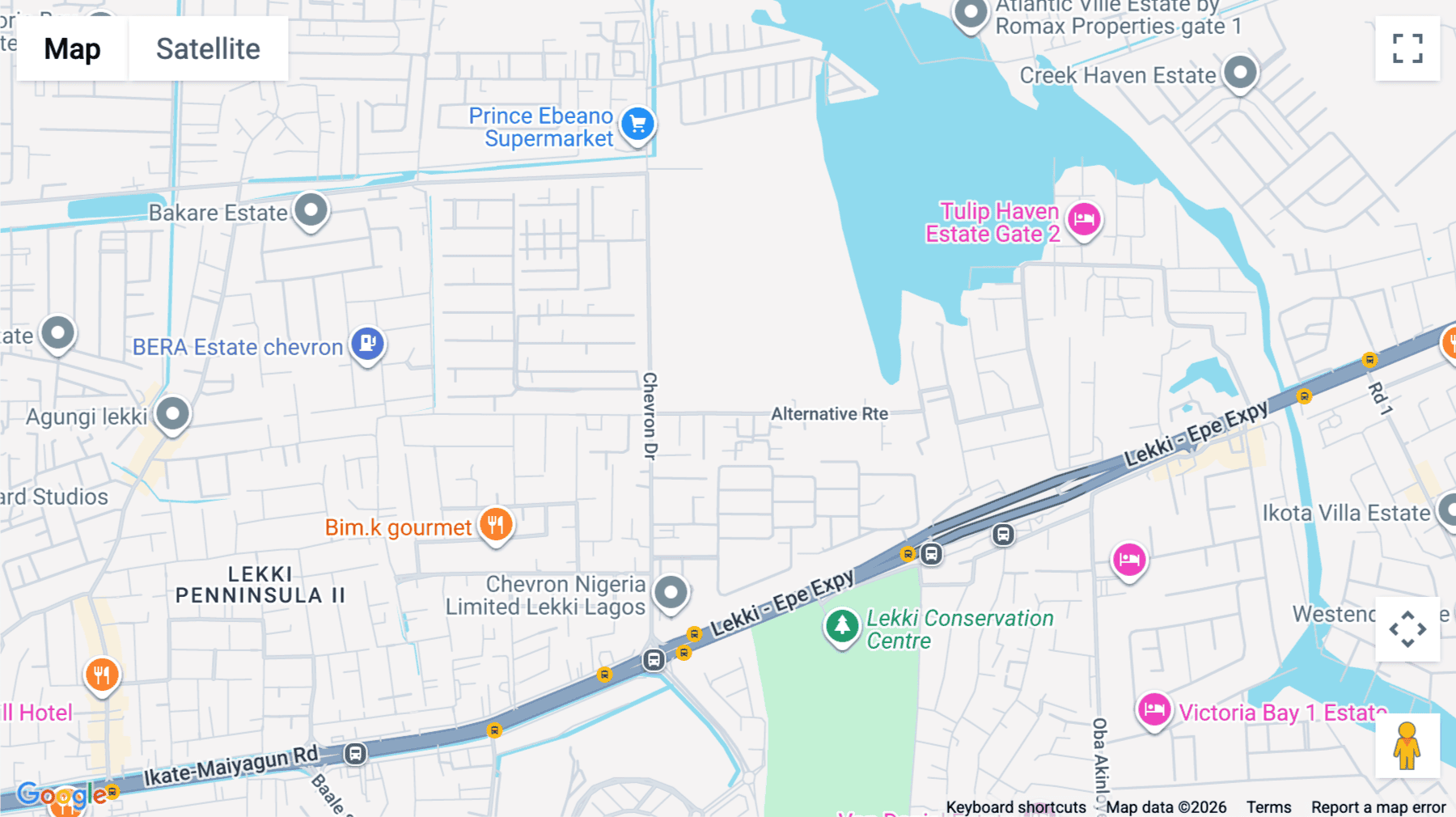 Click for interative map of 6a, Alternative Route, Lagos