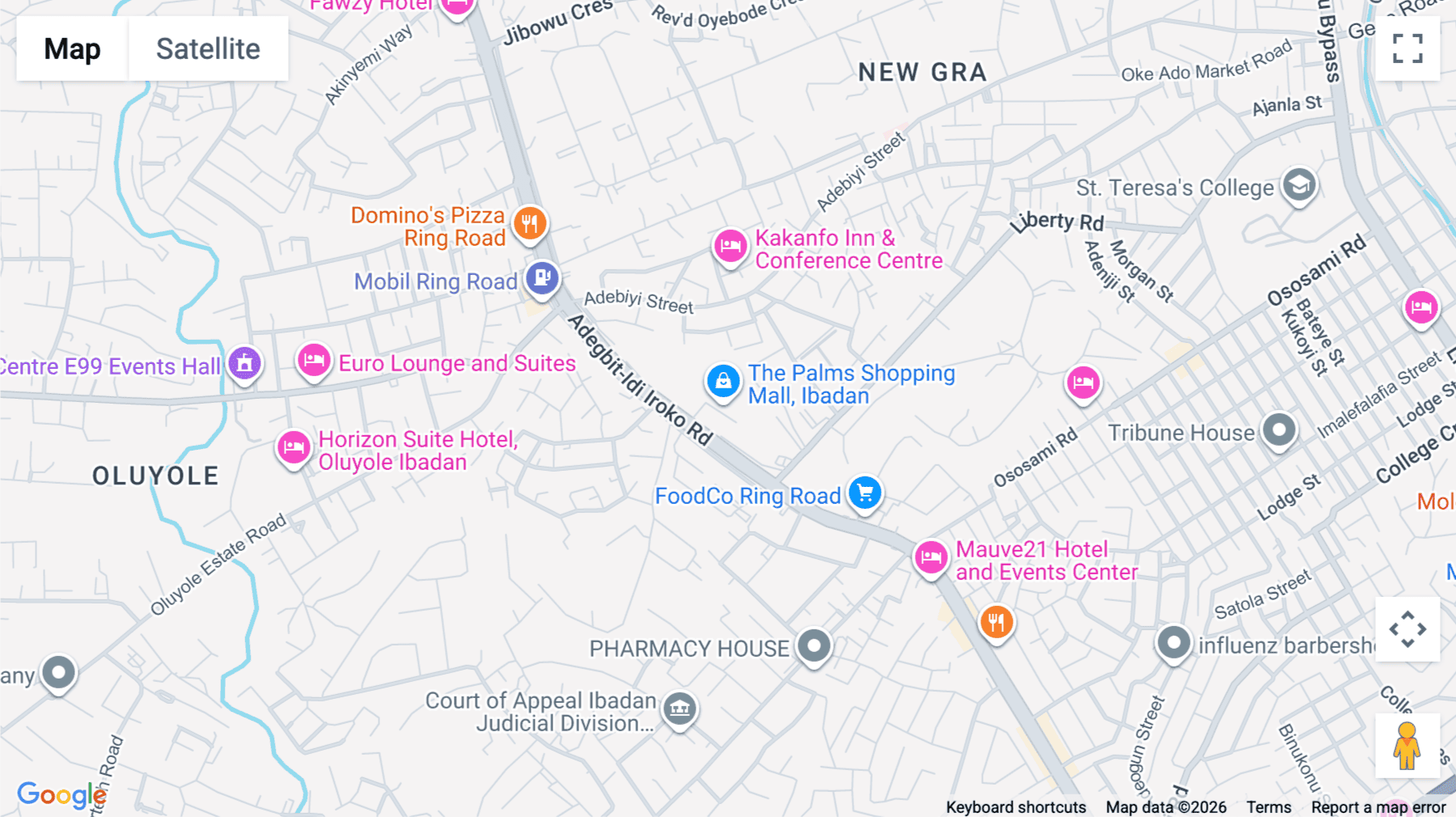 Click for interative map of The Palms Mall, Ring Road, Ibadan
