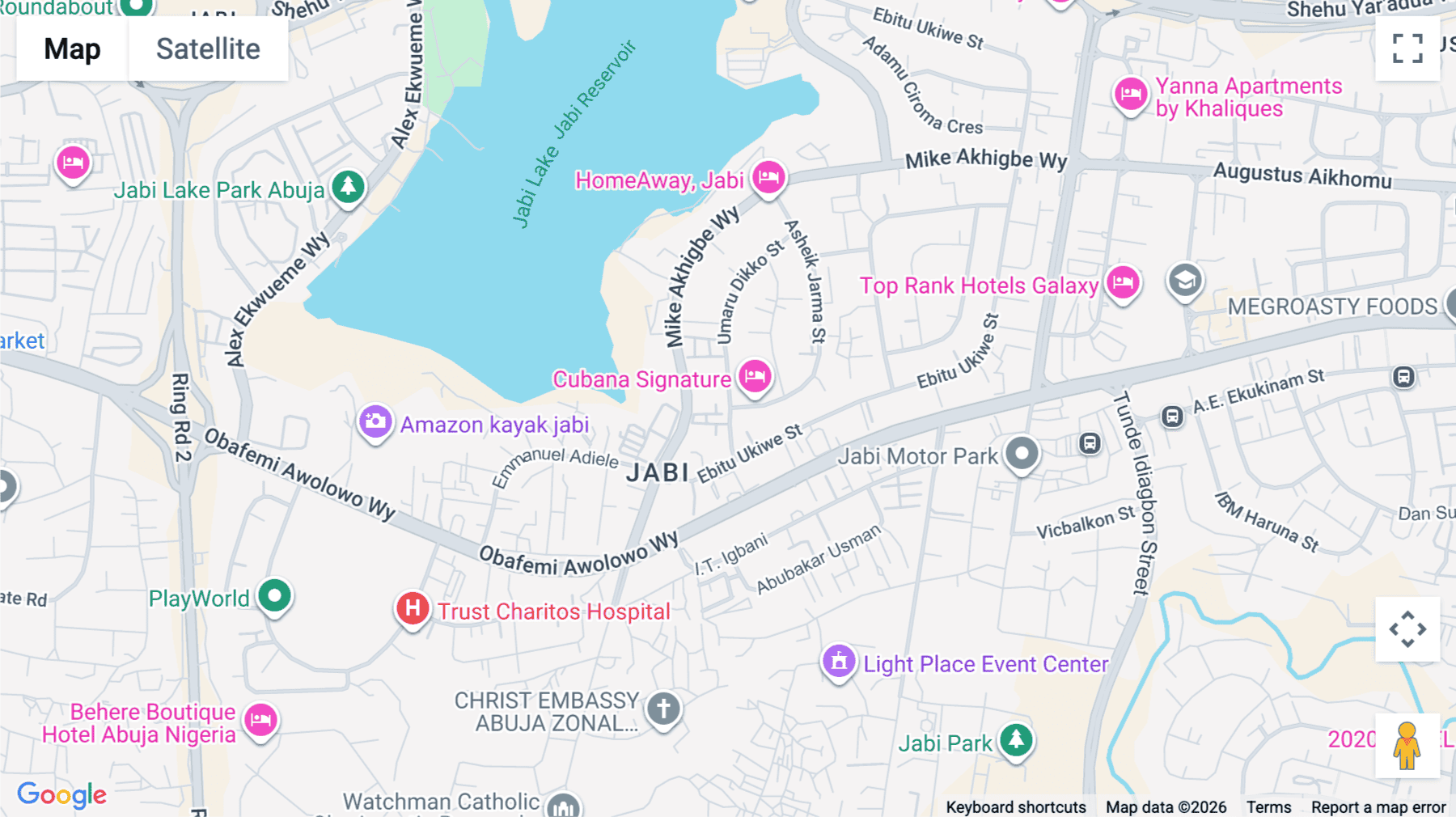 Click for interative map of Building A & B, 724 Umaru Dikko St, Jabi, Federal Capital Territory, Abuja