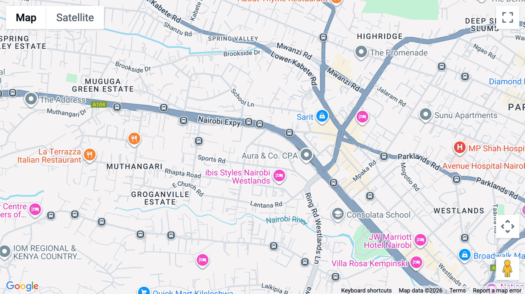 Click for interative map of 29 Westlands Avenue, Nairobi
