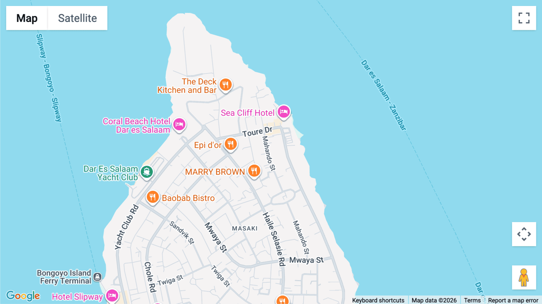 Click for interative map of Msasani Peninsula, 429 Mahando Street, Dar es Salaam