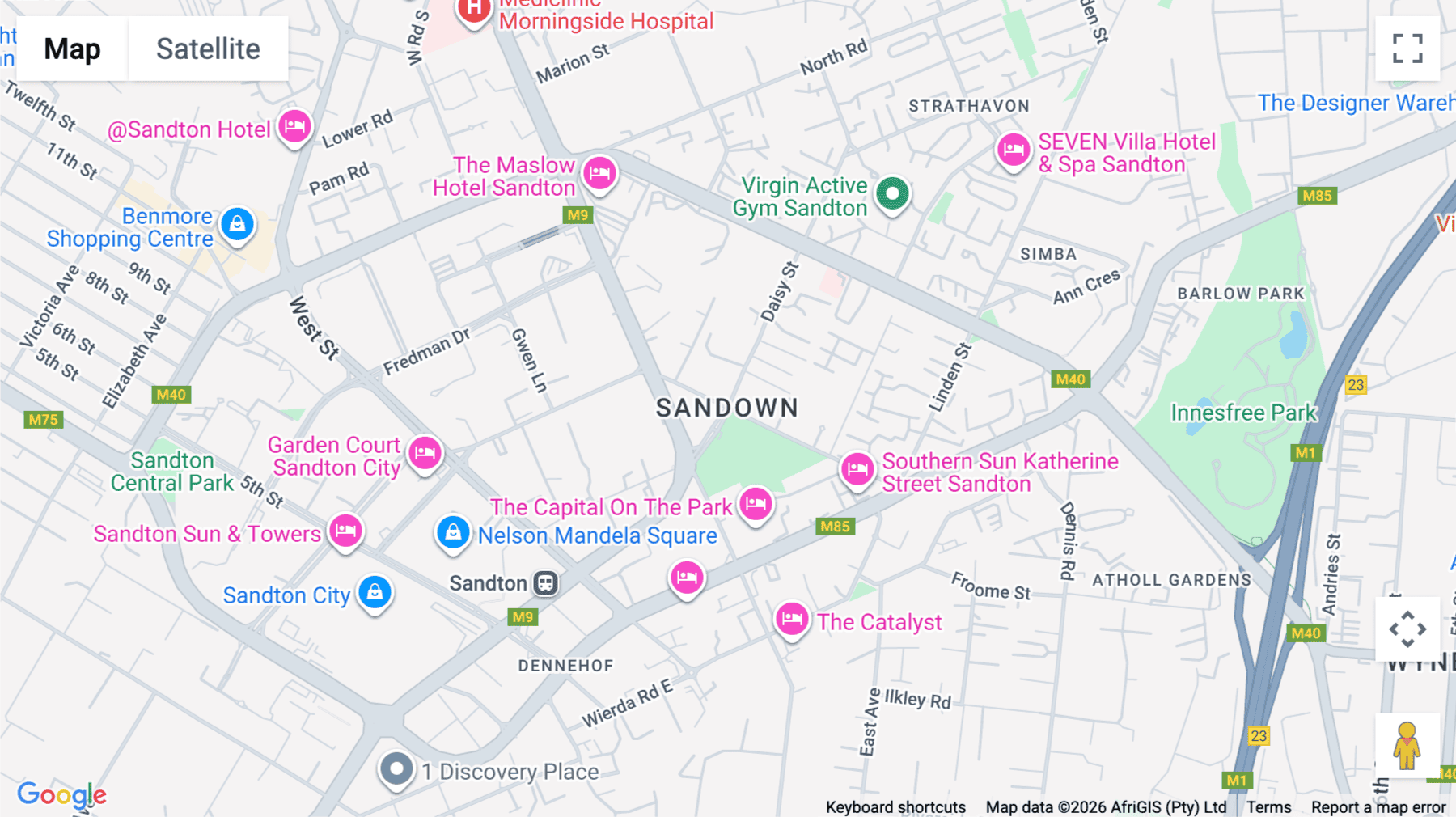 Click for interative map of 7th Floor, Radisson Blu Hotel, Sandton Isle, 126 Rivonia Road, Sandton, Johannesburg