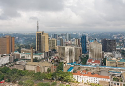 Central business district of Nairobi from Kenyatta International Conference Centre