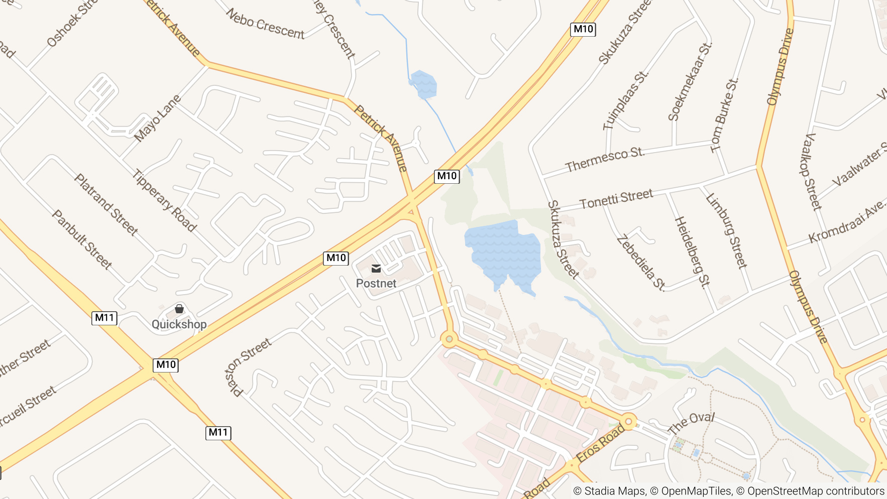 Map showing office location at 107 Haymeadow Road, Boardwalk Office Park, Pretoria, South Africa
