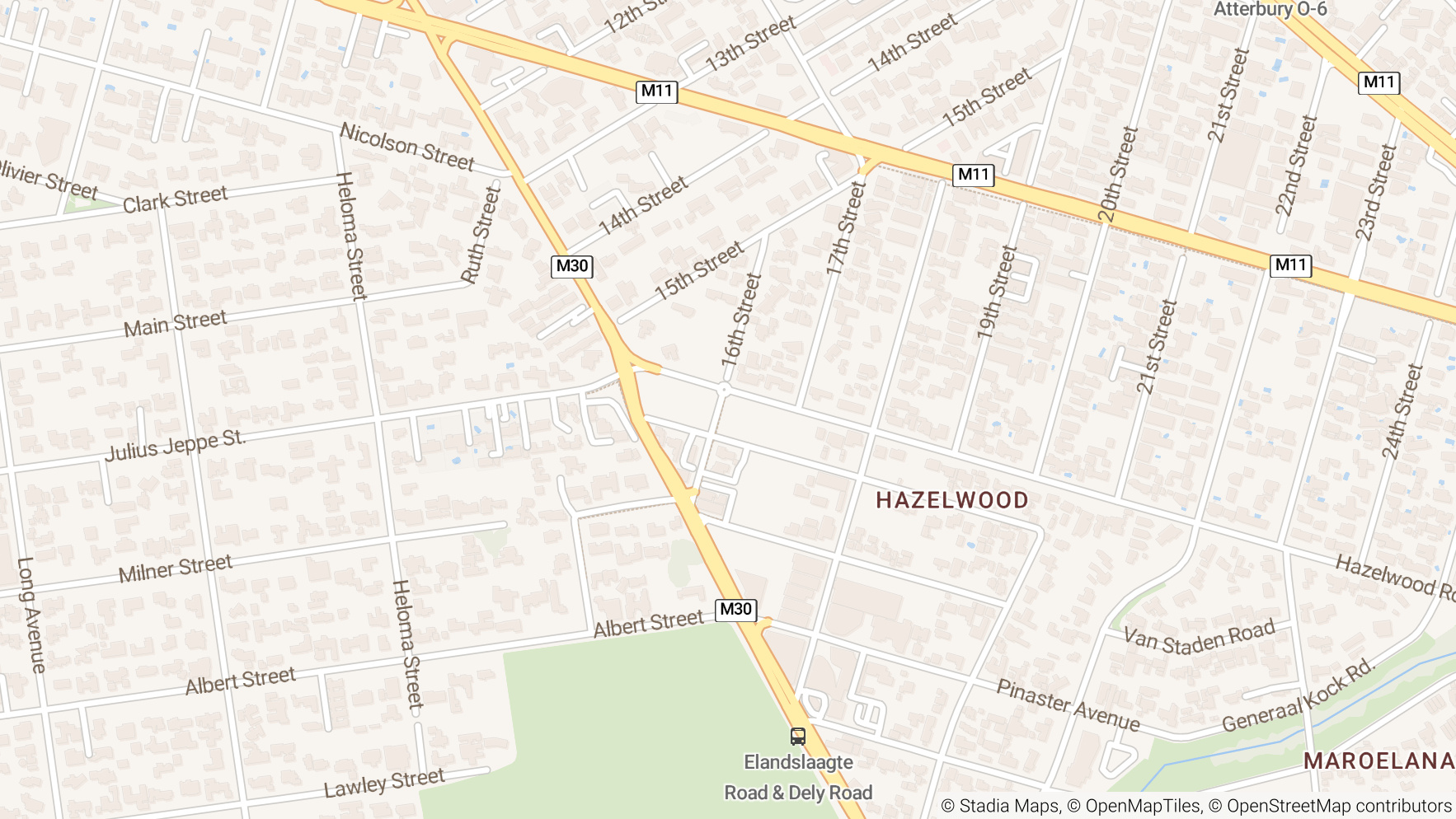 Map showing office location at 11 Hazelwood Road, 1st Floor, Hazelwood, Pretoria, South Africa