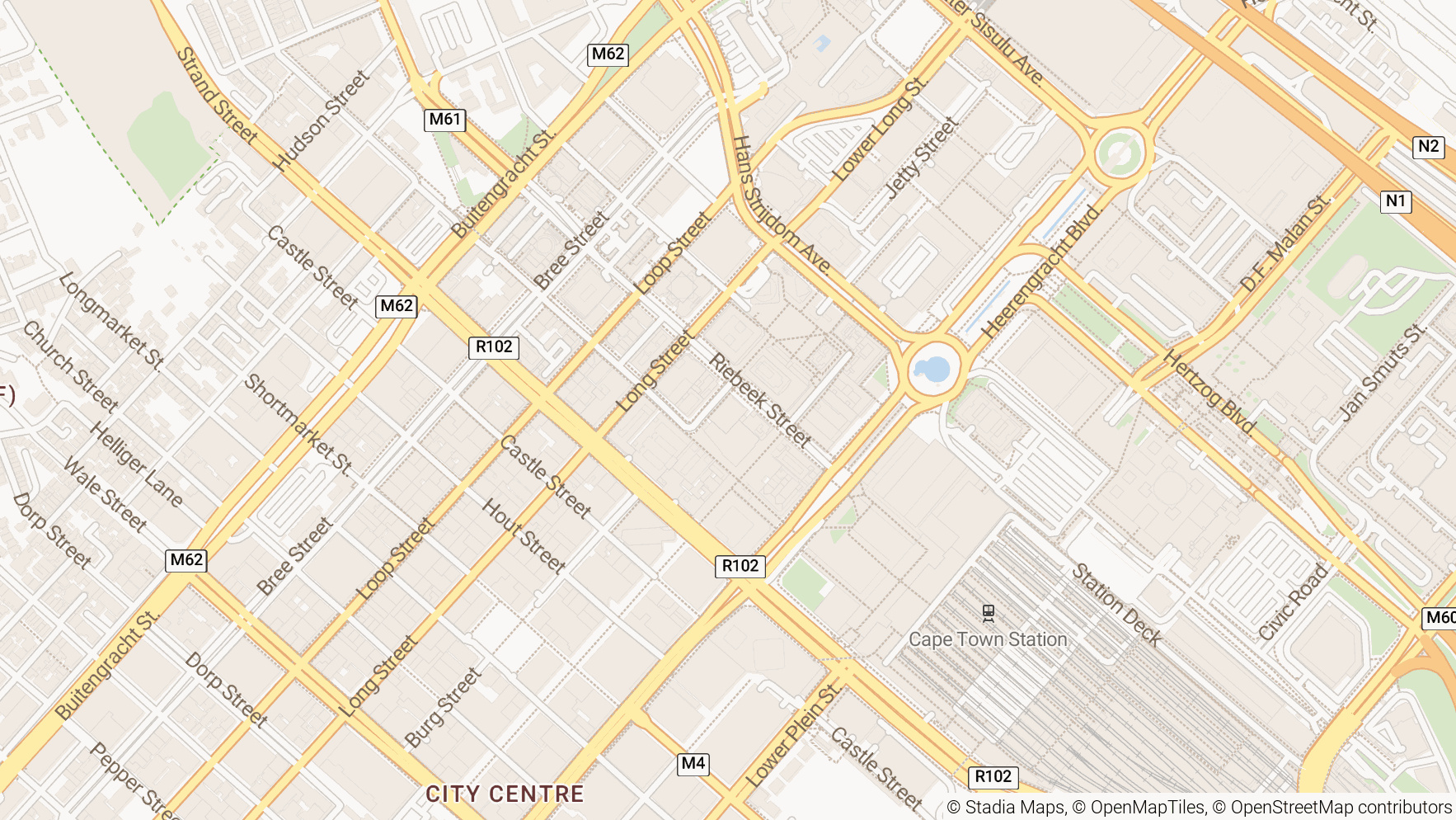 Map showing office location at Atterbury House, 9 Lower Burg Street, 30th Floor, Cape Town, South Africa