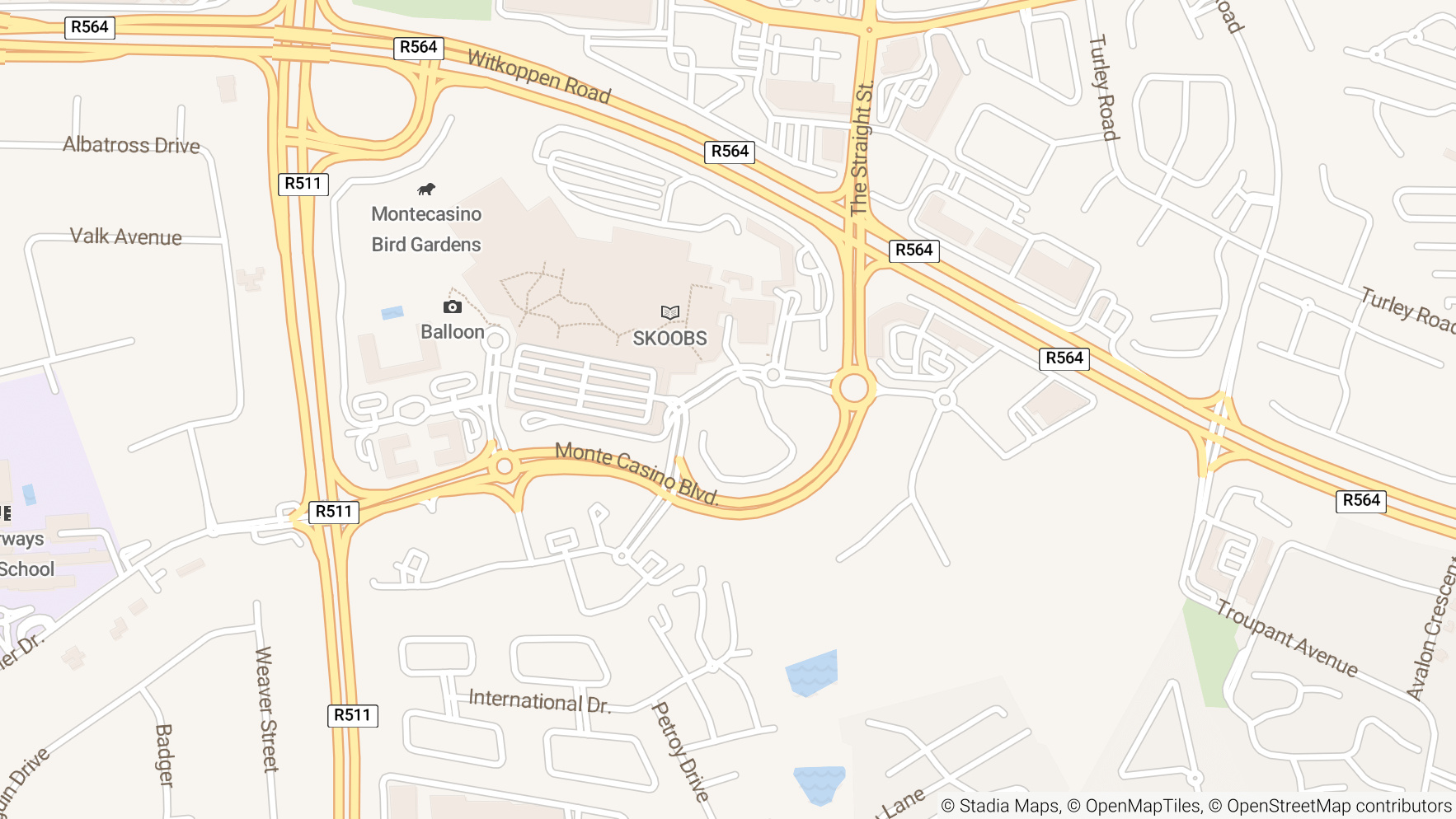 Map showing office location at The Pivot, 1 Montecasino Boulevard, Block E, Fourways, South Africa