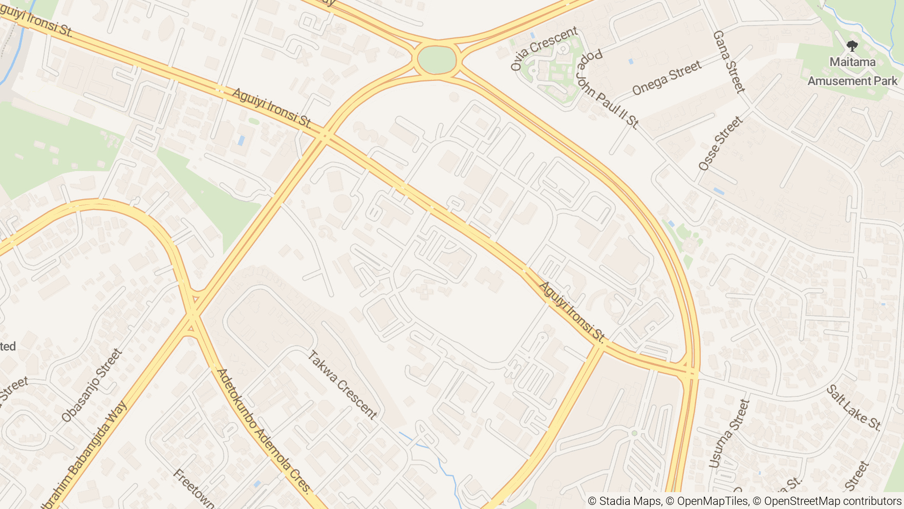 Map showing office location at 1 Zambezi Crescent Off Aguyi Ironsi Street, Maitama, Abuja, Nigeria