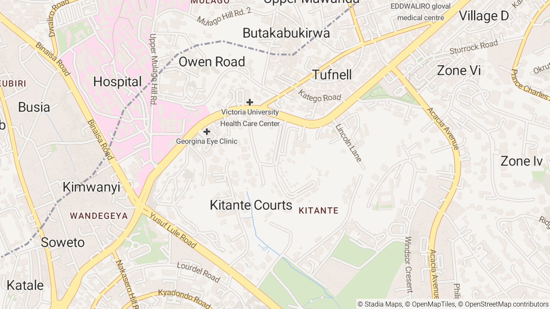 Map showing office location at 7th floor,  Course View Towers,Plot 21, Yusuf Lule Road, Nakasero, Kampala, Kampala, Uganda