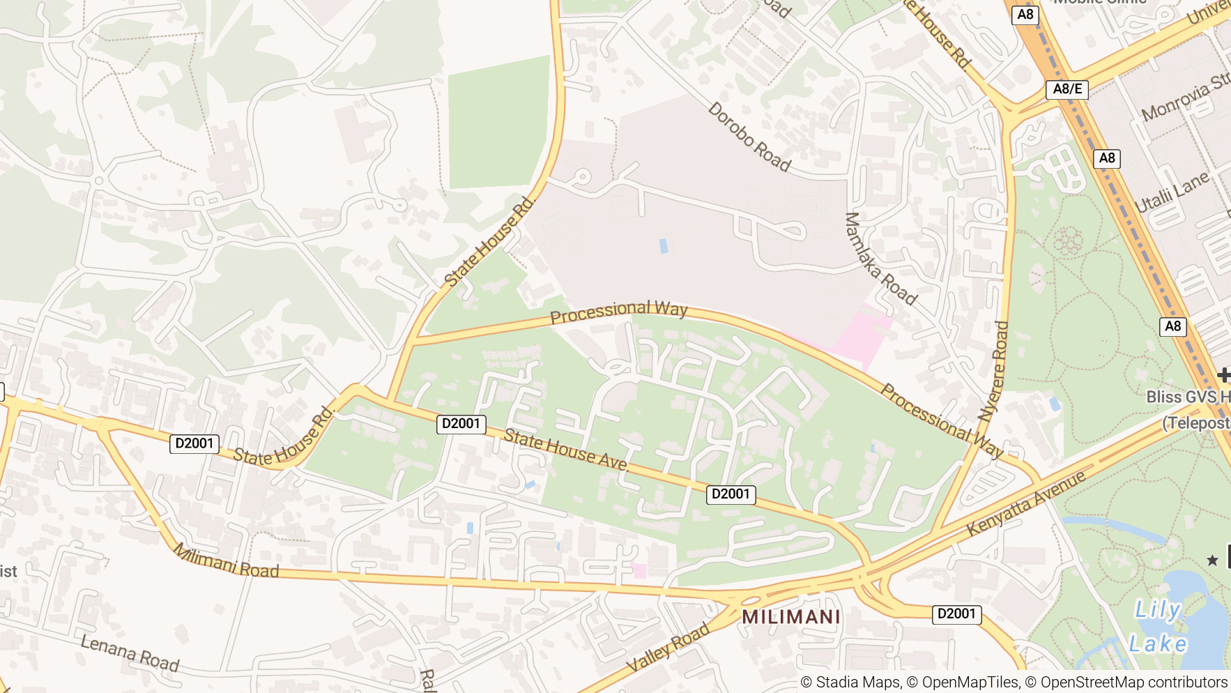 Map showing office location at Vienna Court, State House Crescent Road, Nairobi, Nairobi, Kenya