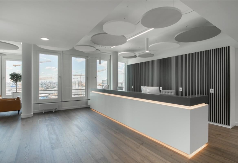 Spacious lobby at The View by The Waterway South, Fifth Settlement, New Cairo.