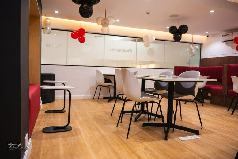 Spacious communal lounge at the Library Building, University of Lagos, Yaba, Lagos, Nigeria.