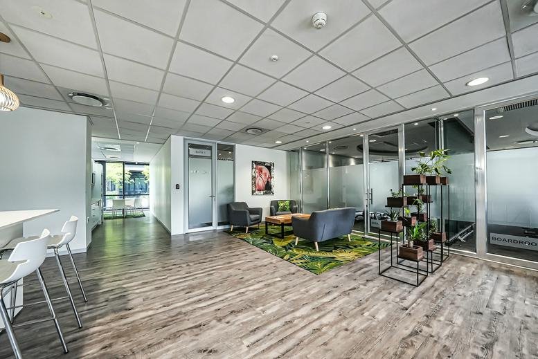 Spacious reception lounge at The District, 8 Kikuyu Road, Sunninghill, Sandton, South Africa.
