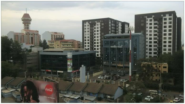 Wide exterior view of the urban building at Aly’s Center, 5th Floor, 5 Muthithi Road.