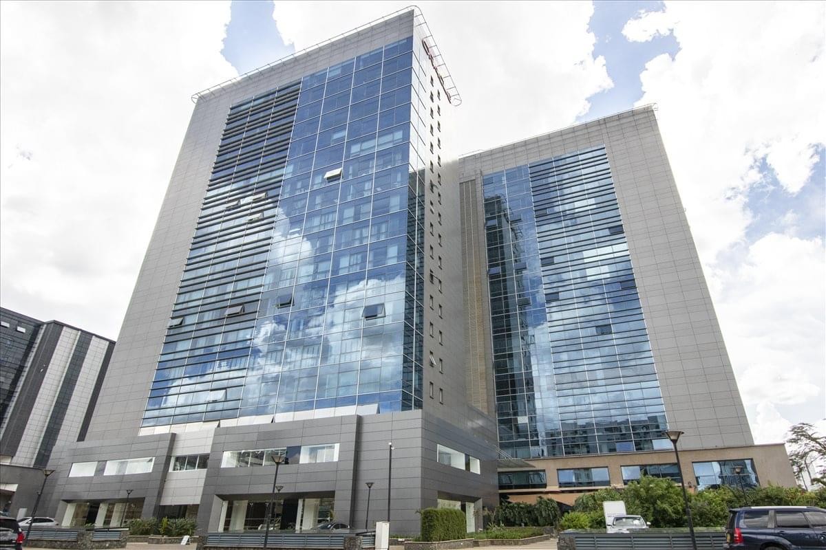 Exterior view of the glass-facade Tower 2, Delta Corner Towers.