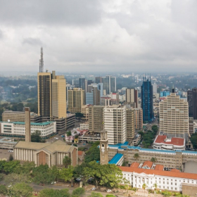 Guiode to Central business district of Nairobi from Kenyatta International Conference Centre. Click for details.