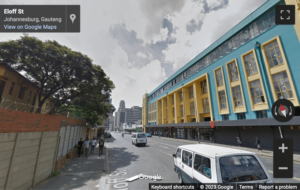 Street View image of 1 Eloff Street, Wemmer Jubilee, Johnnesburg, Johannesburg